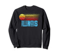 Illinois Distressed Sun Sweatshirt - Unique Graphic for Adults - T-Shirt, Sweatshirt, Hoodie
