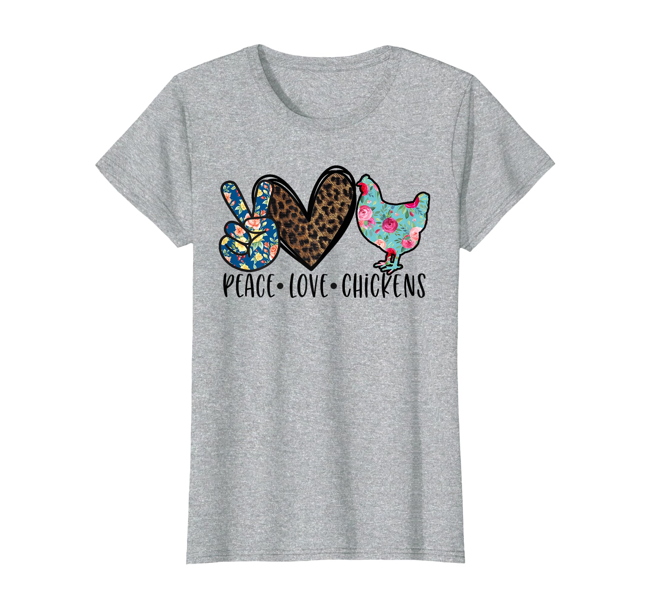 Peace Love Chickens Funny Chicken T-Shirt - Fun Novelty Design for Adults - T-Shirt, Sweatshirt, Hoodie