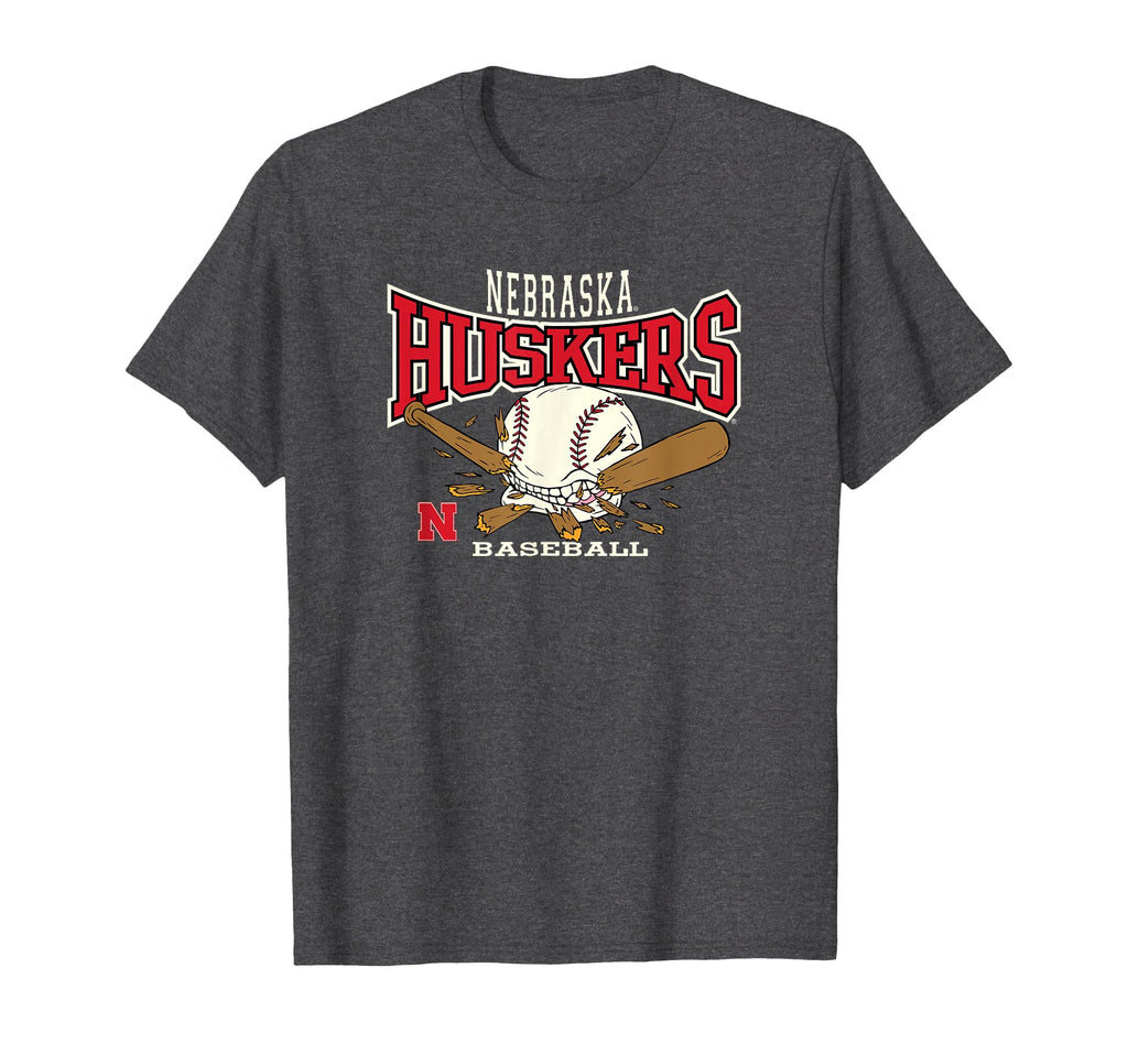 Nebraska Cornhuskers Baseball Bite Dark T-Shirt - Trendy Graphic Men Women - T-Shirt, Sweatshirt, Hoodie
