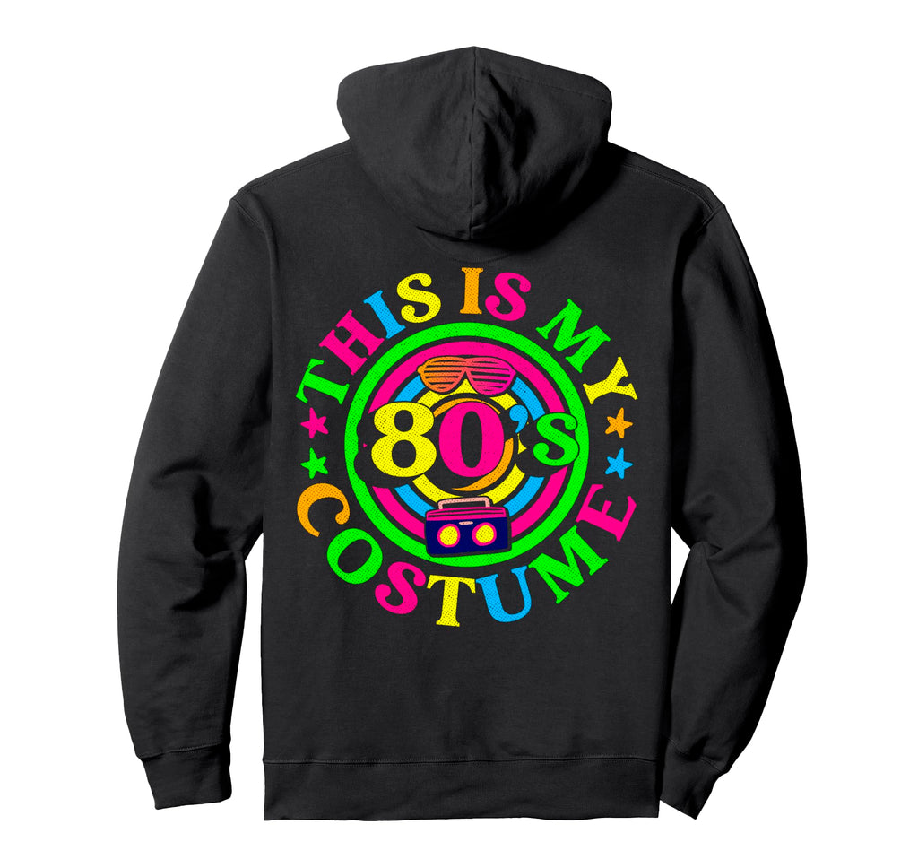 1980S Party Outfit Neon Hoodie - Graphic Print for Adults - T-Shirt, Sweatshirt, Hoodie