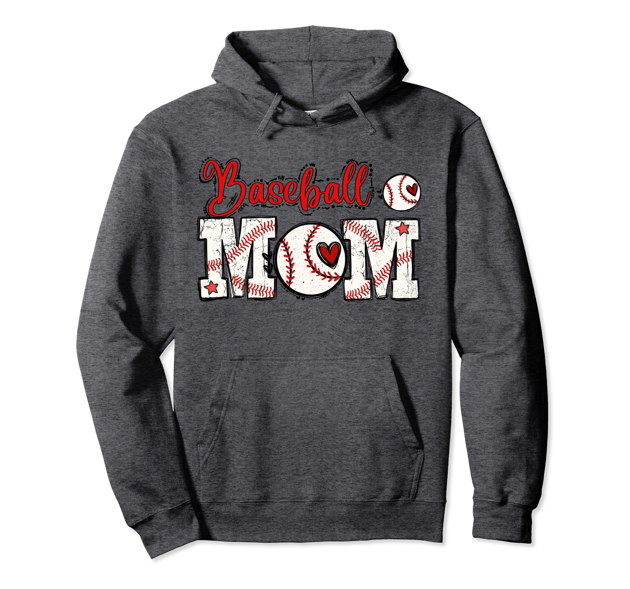 Baseball Mom Sports Hoodie - Trendy Graphic Unisex - T-Shirt, Sweatshirt, Hoodie