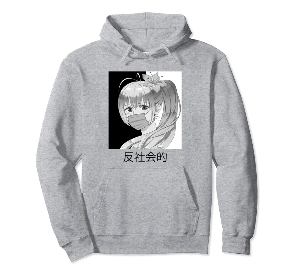 Anti And Versus Social Japanese Hoodie - Aesthetic Graphic for Adults - T-Shirt, Sweatshirt, Hoodie