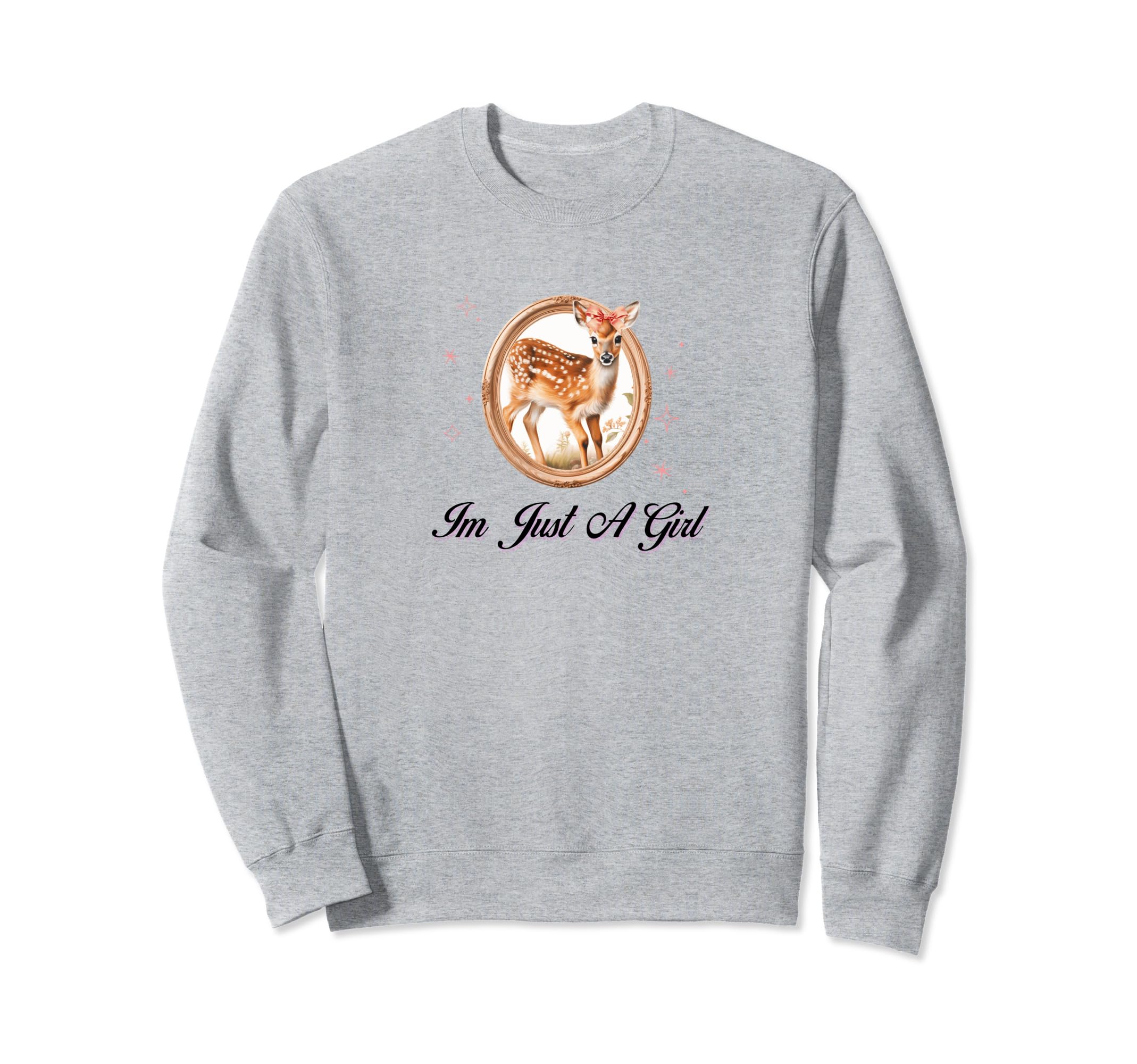 Im Just Coquette Deer Ribbon Sweatshirt - Fun Novelty Design Men Women - T-Shirt, Sweatshirt, Hoodie