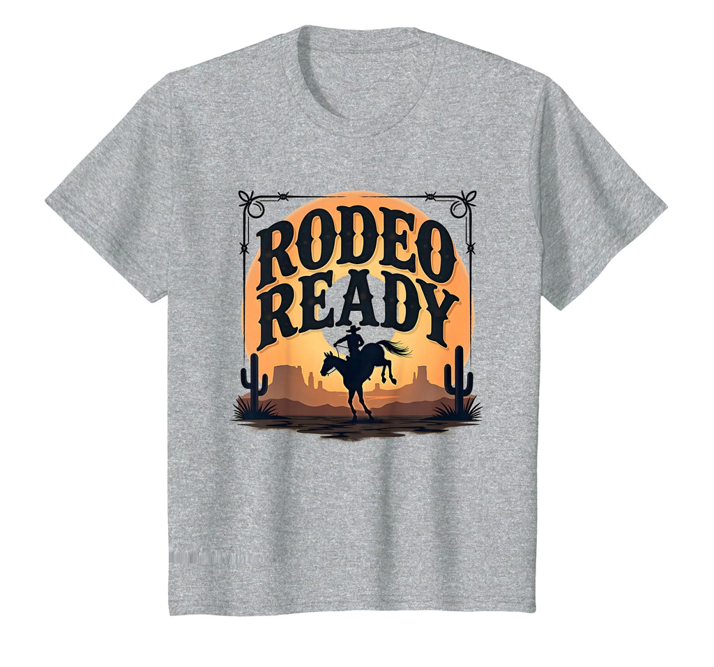 Rodeo Ready Western Cowboy Sunset T-Shirt - Casual Everyday Wear Unisex - T-Shirt, Sweatshirt, Hoodie