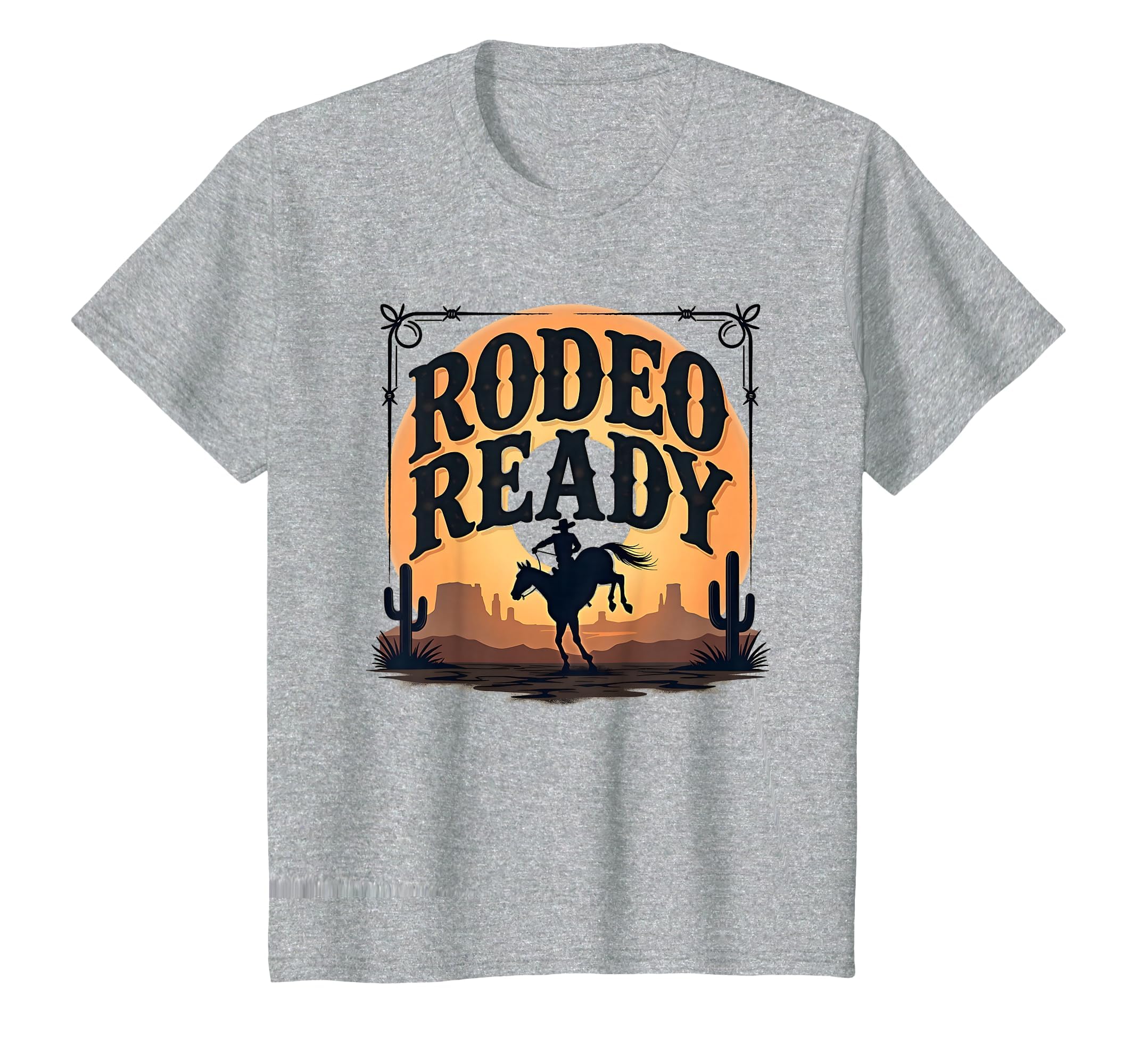 Rodeo Ready Western Cowboy Sunset T-Shirt - Casual Everyday Wear Unisex - T-Shirt, Sweatshirt, Hoodie