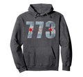 Chicago Flag 773 Distressed Hoodie - Custom Art Print Unisex - T-Shirt, Sweatshirt, Hoodie