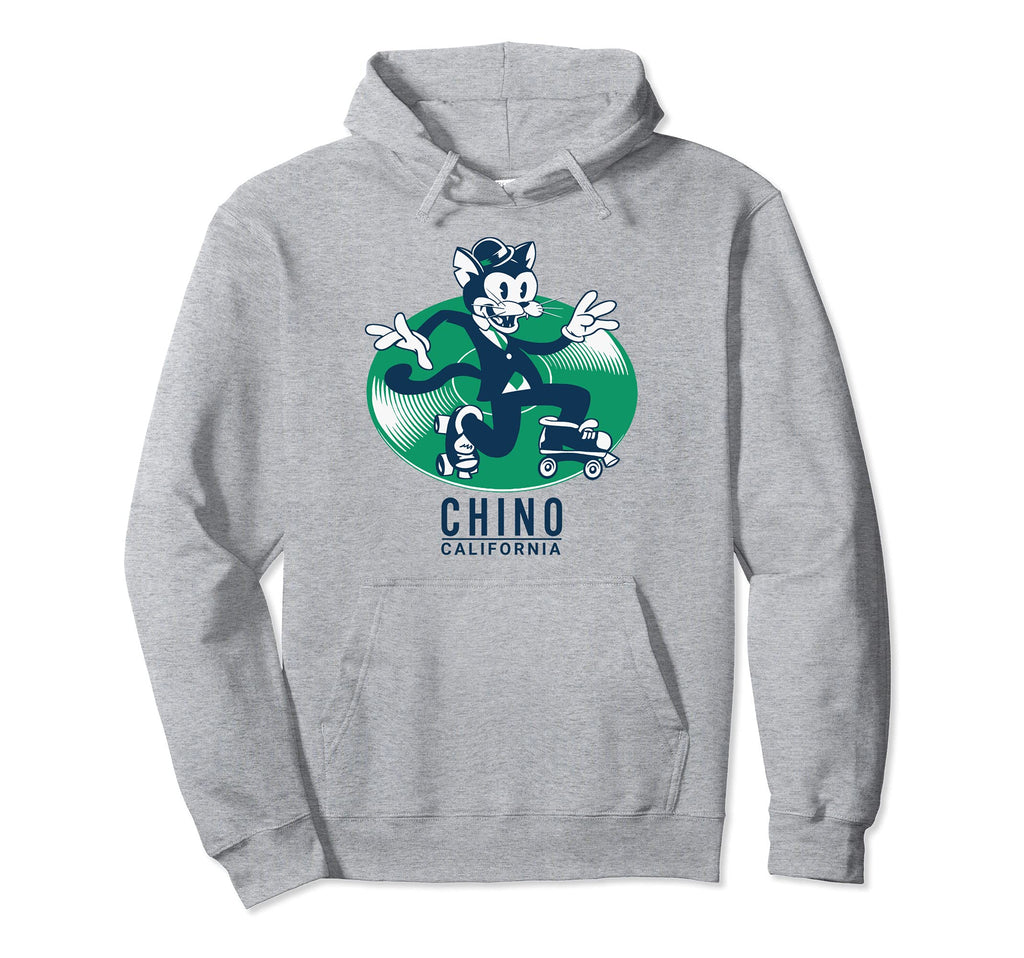Cat Suit Roller Skating Record Chino Hoodie - Streetwear Style Unisex - T-Shirt, Sweatshirt, Hoodie