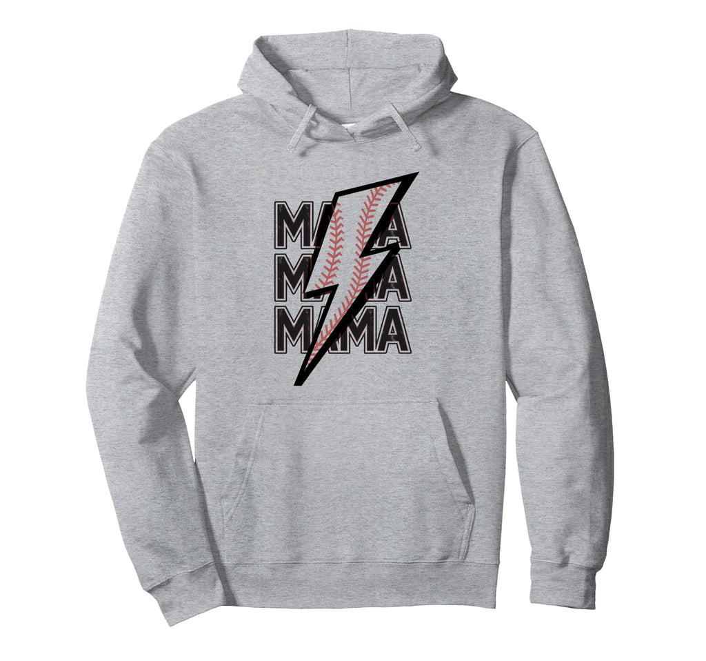 American Baseball Mama Mom Hoodie - Casual Everyday Wear for Adults - T-Shirt, Sweatshirt, Hoodie