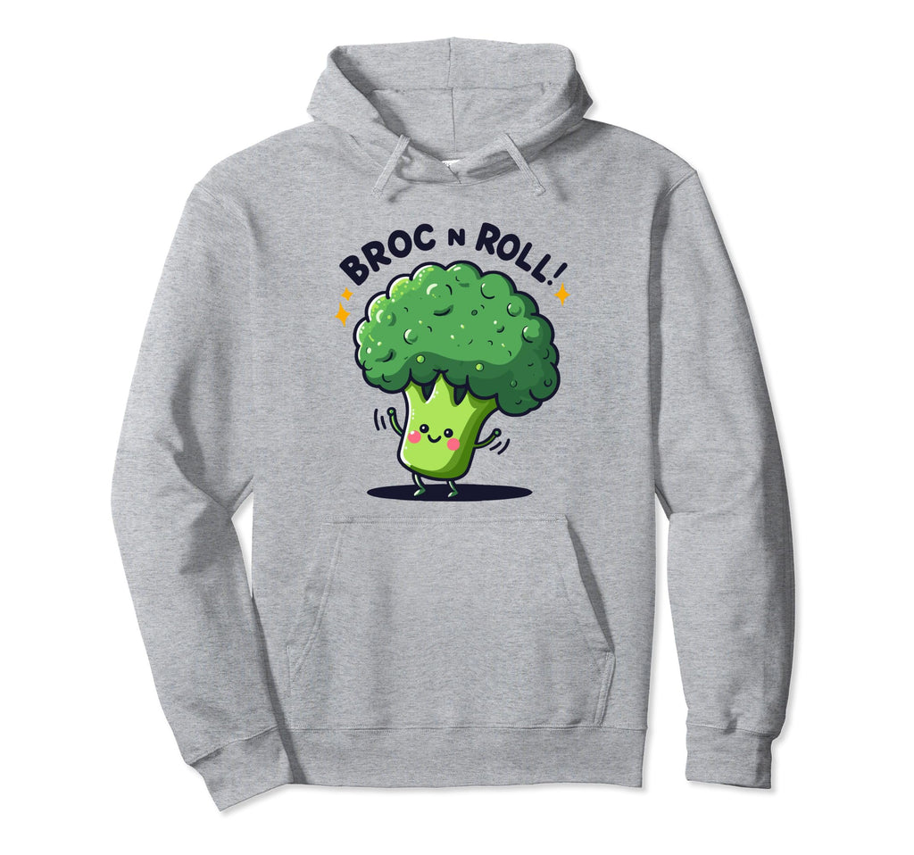 Rockin Broccoli Broc N Roll Music Hoodie - Casual Everyday Wear Unisex - T-Shirt, Sweatshirt, Hoodie
