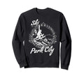 Snow Ski Park City Distressed Snow Sweatshirt - Minimalist Print Unisex - T-Shirt, Sweatshirt, Hoodie