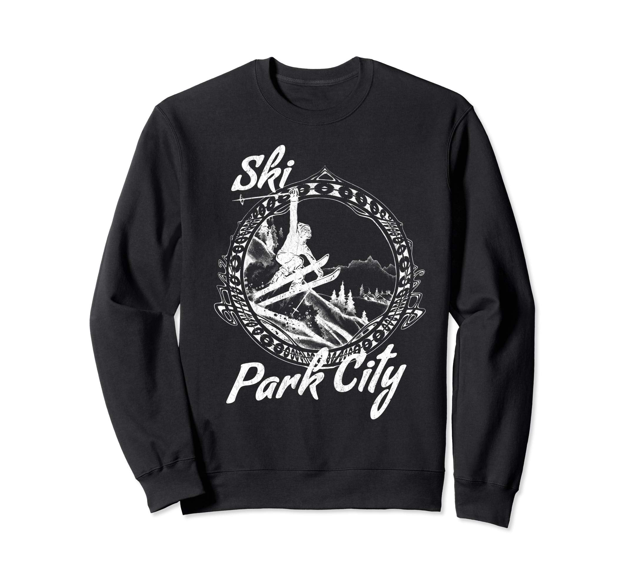 Snow Ski Park City Distressed Snow Sweatshirt - Minimalist Print Unisex - T-Shirt, Sweatshirt, Hoodie