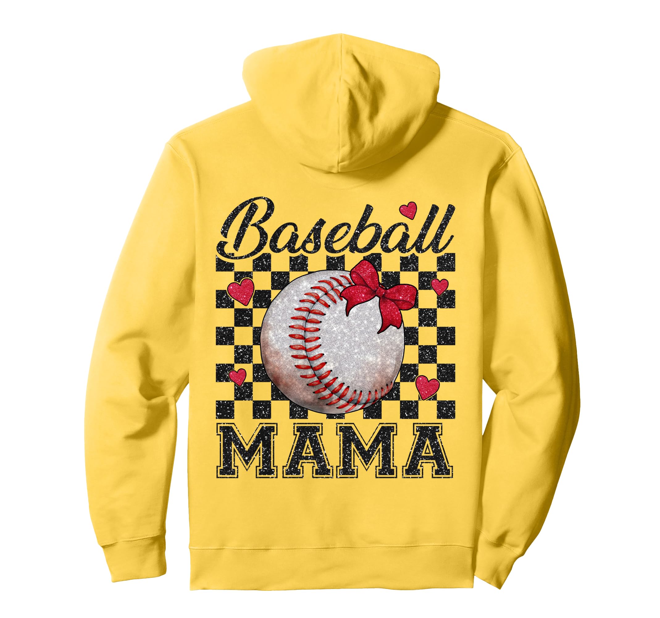 Baseball Mama Bow Softball Mom Hoodie - Aesthetic Graphic for Adults - T-Shirt, Sweatshirt, Hoodie