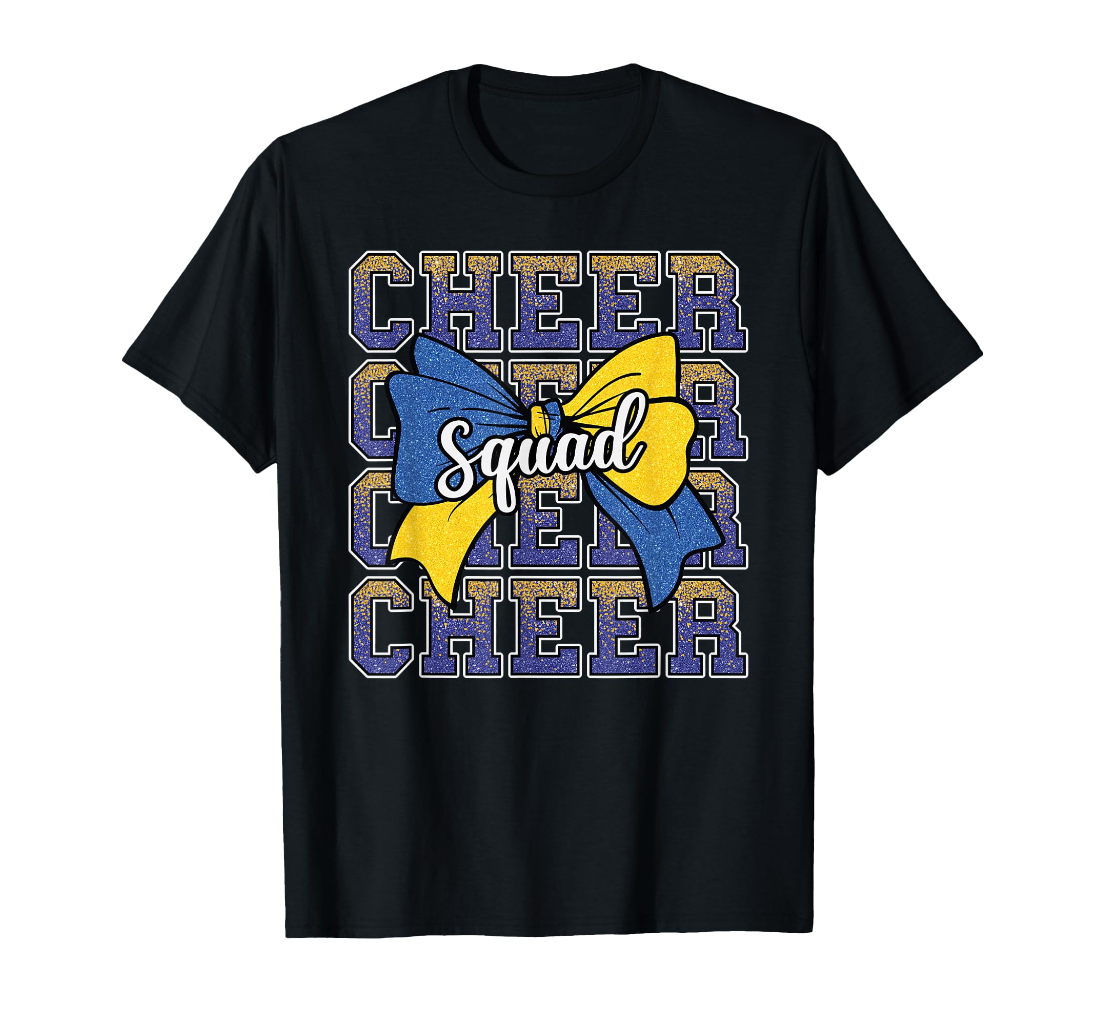 Blue Yellow Cheer Squad Funny T-Shirt - Graphic Print Men Women - T-Shirt, Sweatshirt, Hoodie