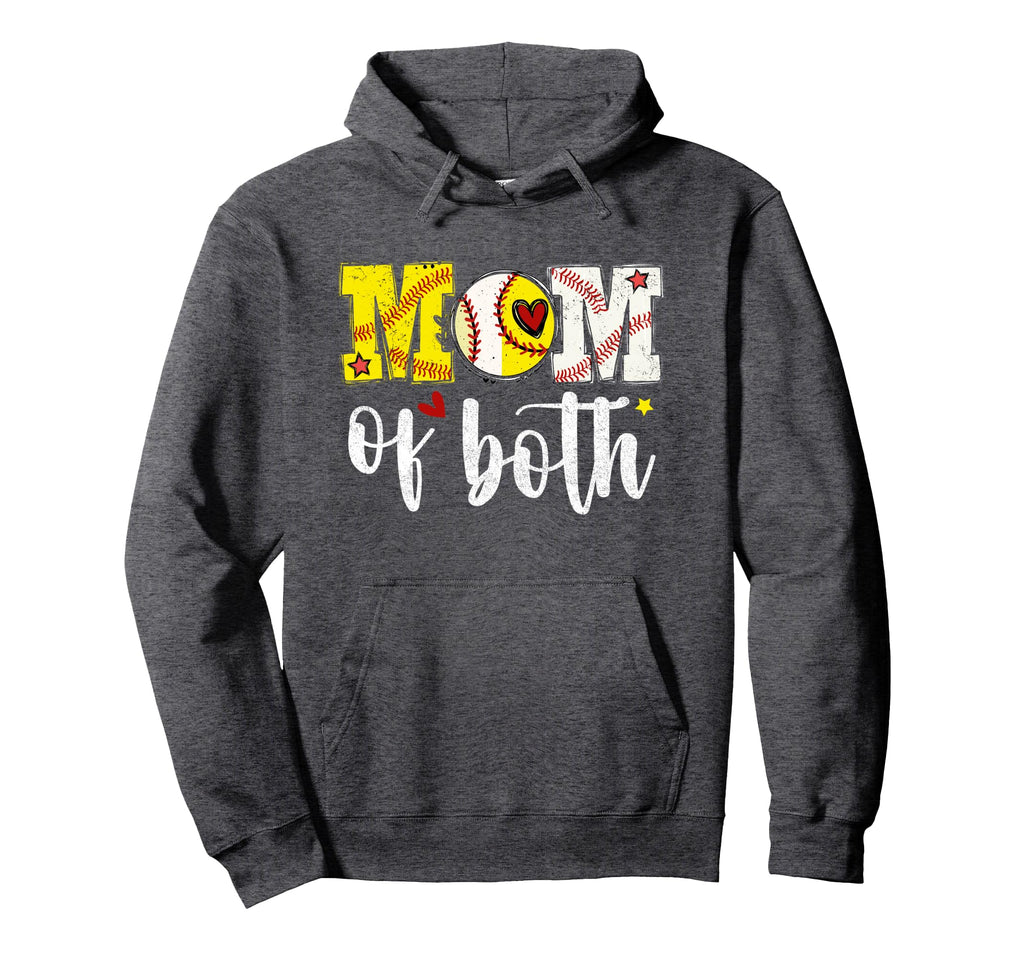 Mothers Day Mom Both Baseball Hoodie - Casual Everyday Wear Men Women - T-Shirt, Sweatshirt, Hoodie