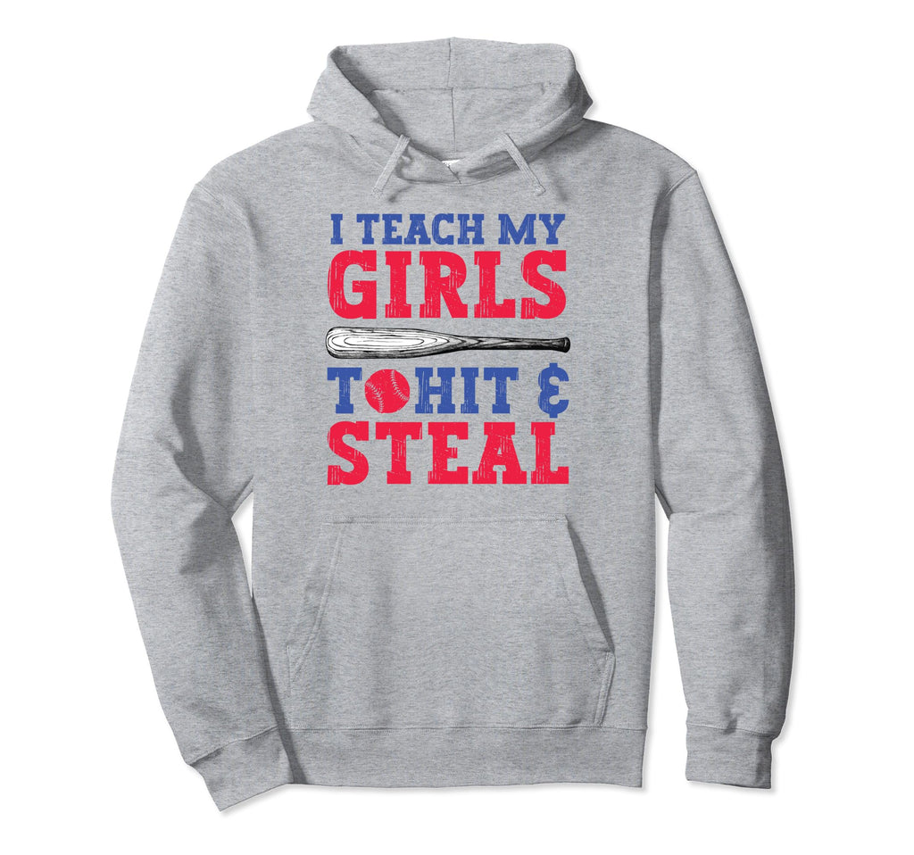 Funny Softball Dad Mom I Teach My To Hoodie - Aesthetic Graphic for Adults - T-Shirt, Sweatshirt, Hoodie