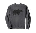 Grizzly Bear Distressed Grizzly Bear Sweatshirt - Trendy Graphic for Adults - T-Shirt, Sweatshirt, Hoodie