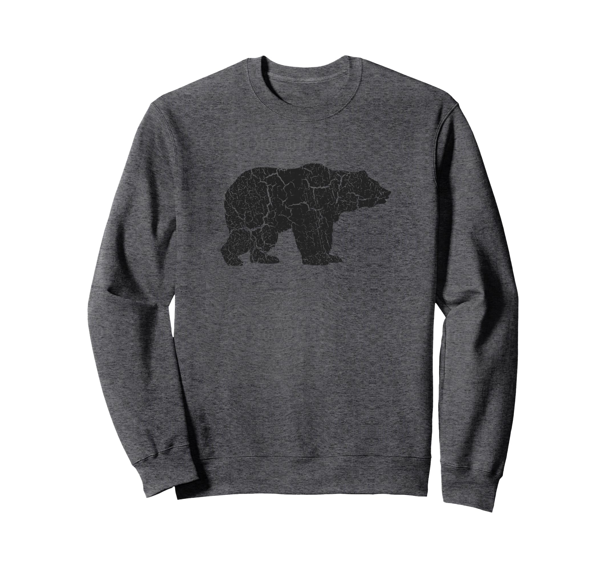 Grizzly Bear Distressed Grizzly Bear Sweatshirt - Trendy Graphic for Adults - T-Shirt, Sweatshirt, Hoodie