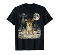Funny Corgi Cowboy Western Dog Ufo T-Shirt - Novelty Apparel Men Women - T-Shirt, Sweatshirt, Hoodie