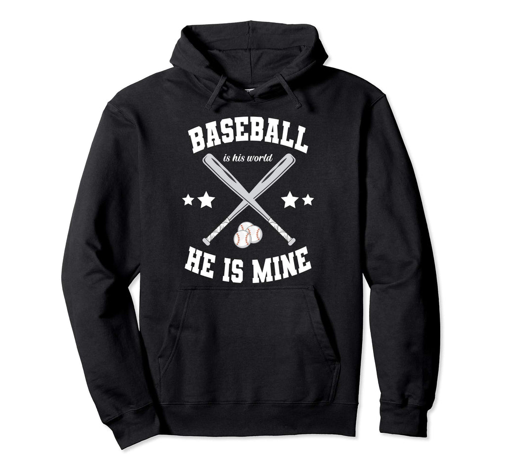 Baseball Girlfriend Gift Baseball Is His Hoodie - Unique Graphic Men Women - T-Shirt, Sweatshirt, Hoodie