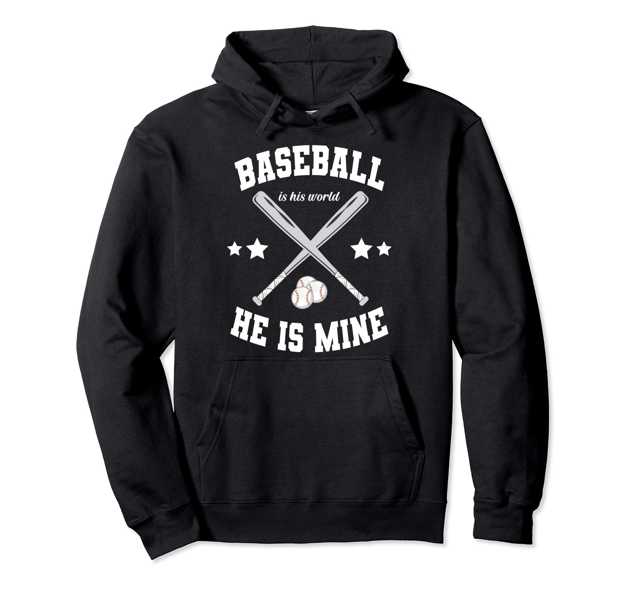 Baseball Girlfriend Gift Baseball Is His Hoodie - Unique Graphic Men Women - T-Shirt, Sweatshirt, Hoodie