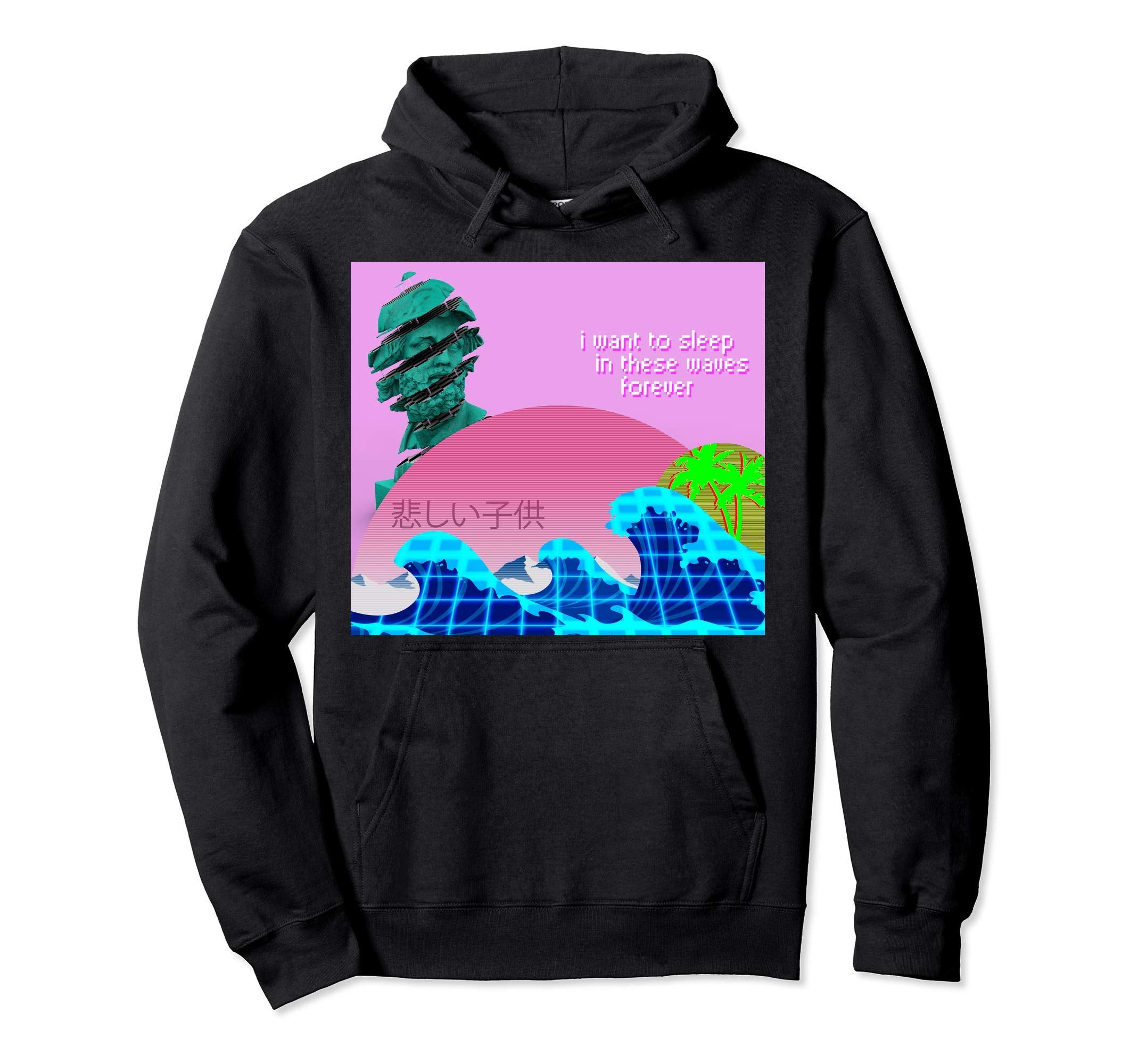 Vaporwave Japanese Otaku Aesthetic 80S Hoodie - Minimalist Print Unisex - T-Shirt, Sweatshirt, Hoodie