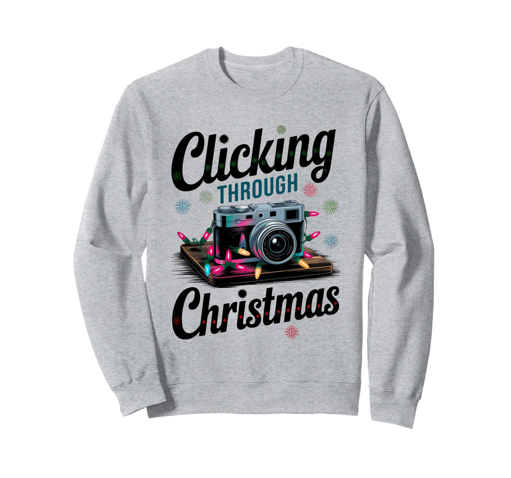 Clicking Through Camera Holiday Sweatshirt - Streetwear Style for Adults - T-Shirt, Sweatshirt, Hoodie