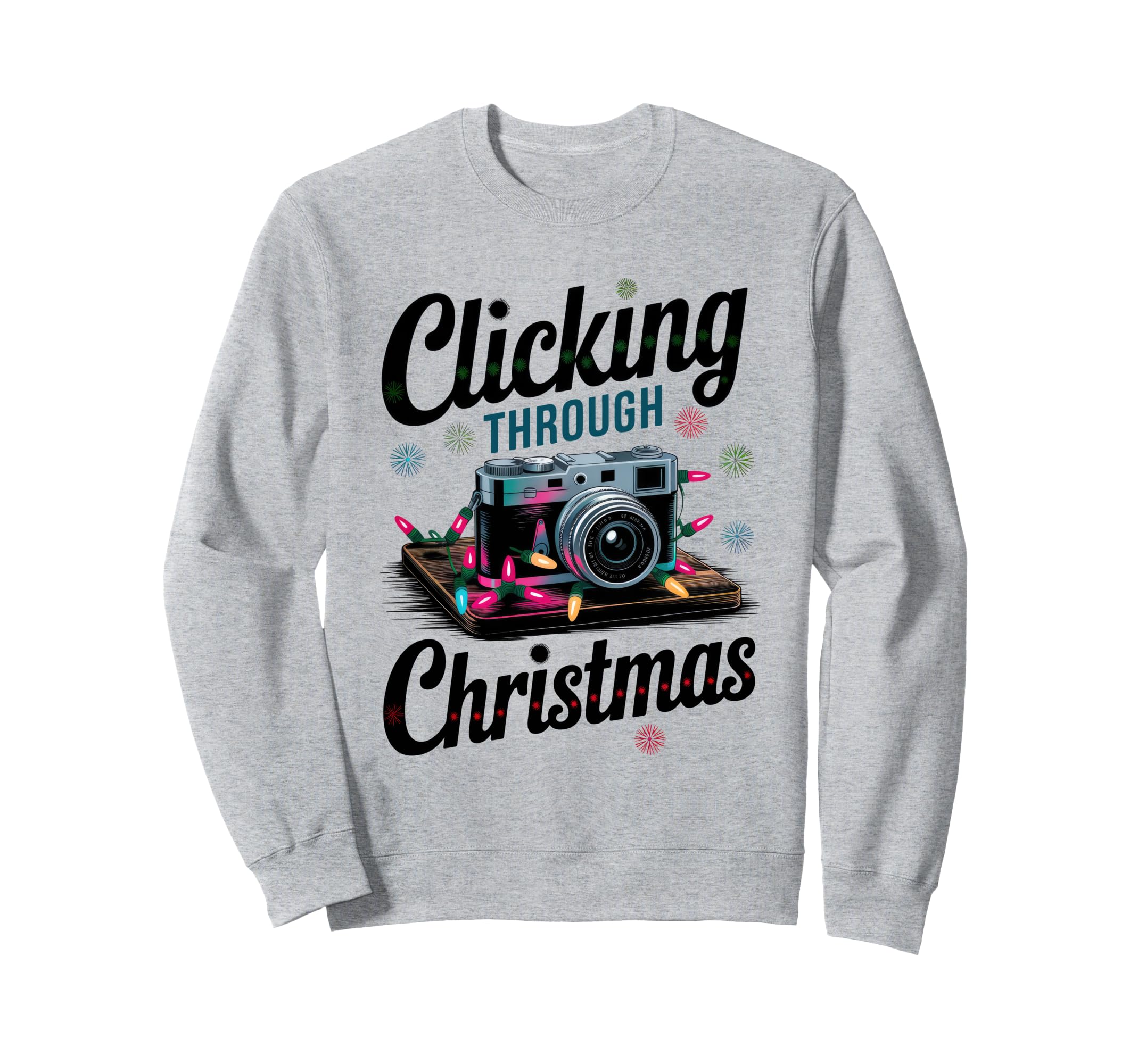 Clicking Through Camera Holiday Sweatshirt - Streetwear Style for Adults - T-Shirt, Sweatshirt, Hoodie