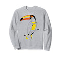 Toucan Distressed Line Art Sweatshirt - Minimalist Print for Adults - T-Shirt, Sweatshirt, Hoodie