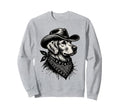 Funny Golden Retriever Cowboy Western Sweatshirt - Unique Graphic Unisex - T-Shirt, Sweatshirt, Hoodie