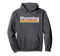 Wyoming Wy Worn Stripes Hoodie - Novelty Apparel Unisex - T-Shirt, Sweatshirt, Hoodie