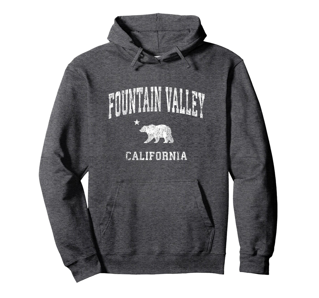 Fountain Valley California Distressed Sports Hoodie - Unique Graphic Unisex - T-Shirt, Sweatshirt, Hoodie