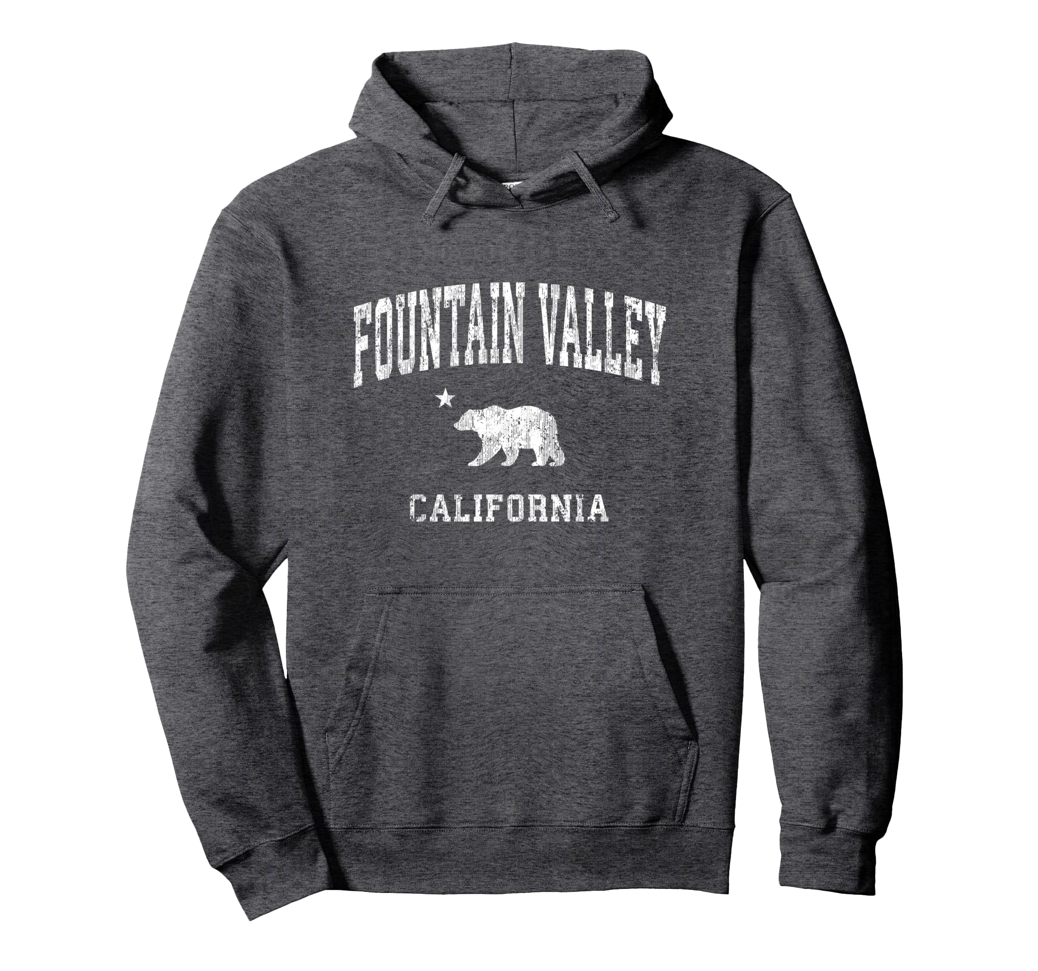 Fountain Valley California Distressed Sports Hoodie - Unique Graphic Unisex - T-Shirt, Sweatshirt, Hoodie