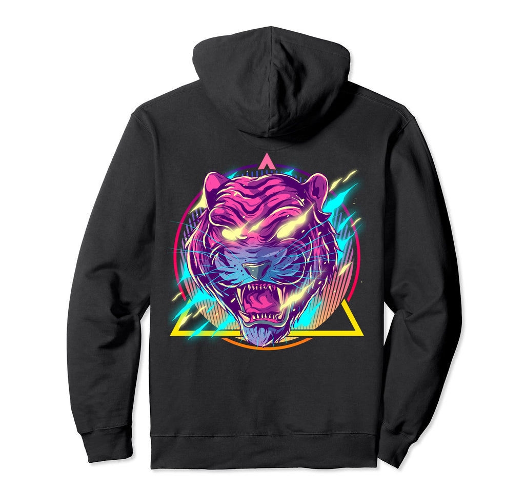 Vaporwave Synthwave Aesthetic Flaming Hoodie - Unique Graphic for Adults - T-Shirt, Sweatshirt, Hoodie