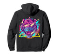 Vaporwave Synthwave Aesthetic Flaming Hoodie - Unique Graphic for Adults - T-Shirt, Sweatshirt, Hoodie