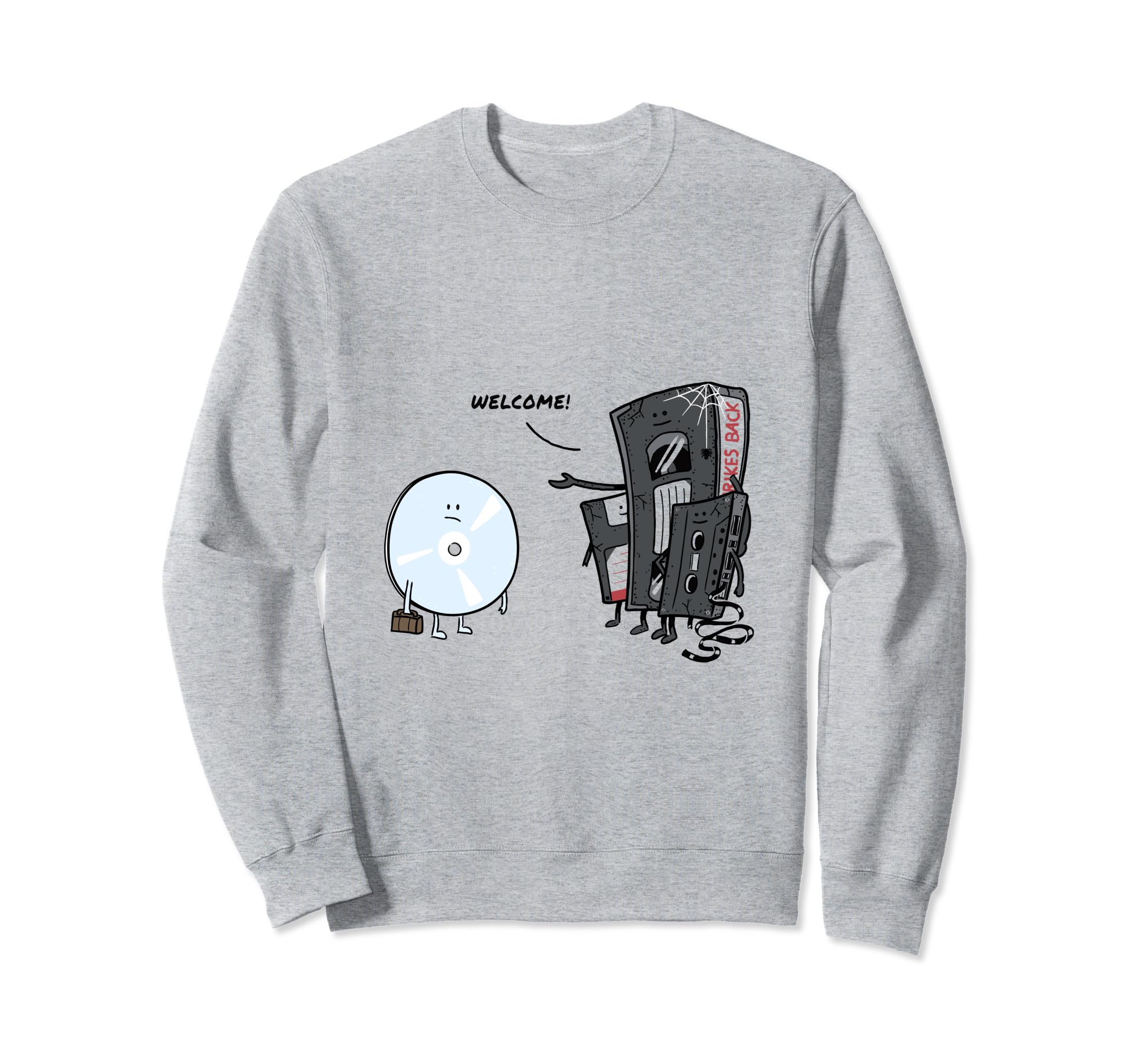 Cd Vhs Cassette Tape Sweatshirt - Custom Art Print Unisex - T-Shirt, Sweatshirt, Hoodie