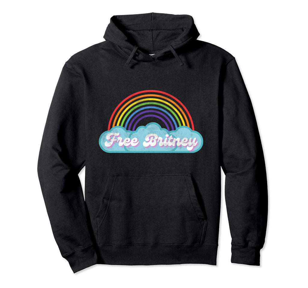 Free Britney Funny Meme Rainbow Hoodie - Aesthetic Graphic for Adults - T-Shirt, Sweatshirt, Hoodie