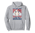 Baseball Sister Im Just Here Snacks Hoodie - Aesthetic Graphic for Adults - T-Shirt, Sweatshirt, Hoodie