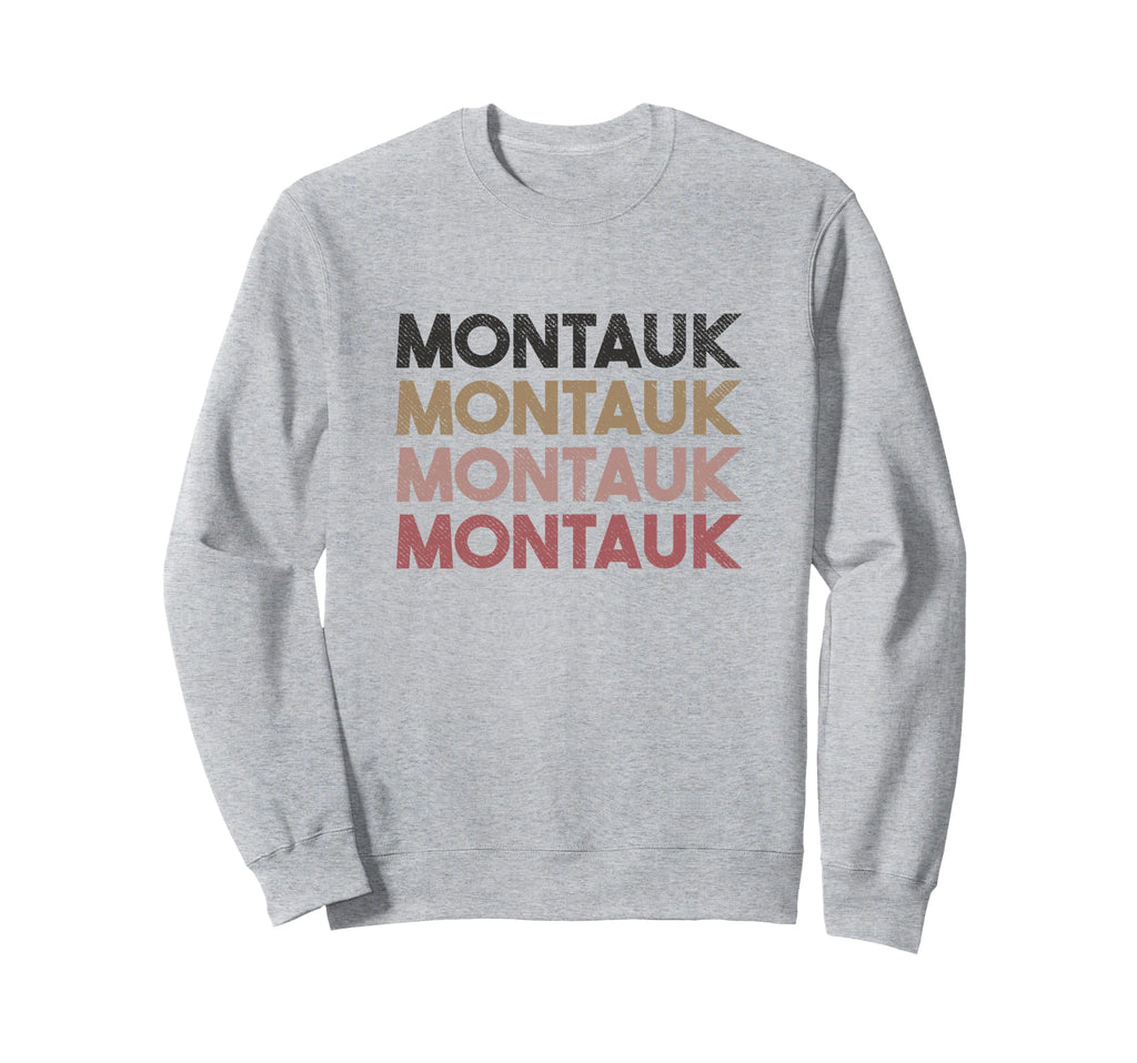 Montauk New York Distressed Sweatshirt - Streetwear Style for Adults - T-Shirt, Sweatshirt, Hoodie