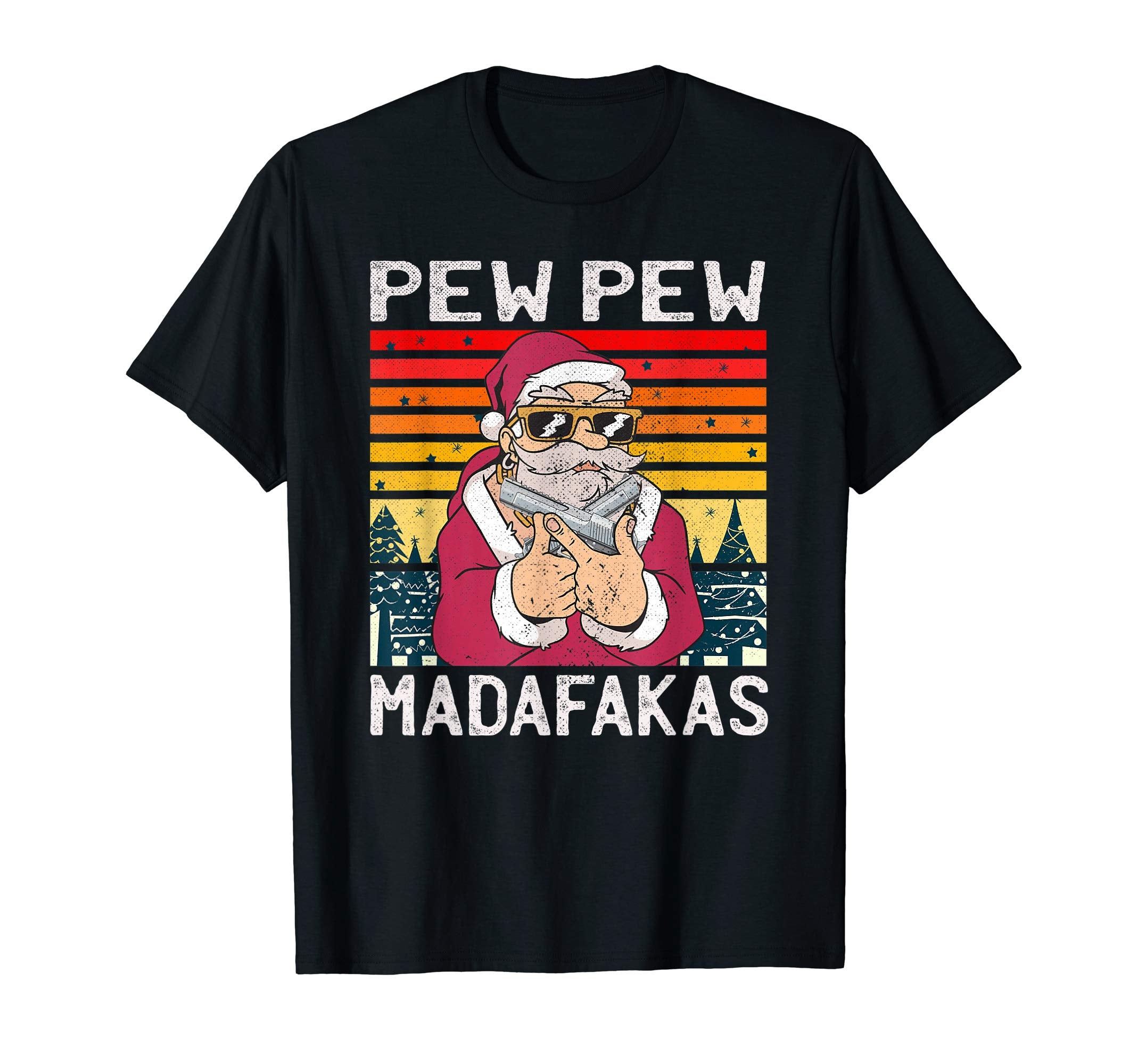 Distressed Santa Pewpew T-Shirt - Casual Everyday Wear for Adults - T-Shirt, Sweatshirt, Hoodie