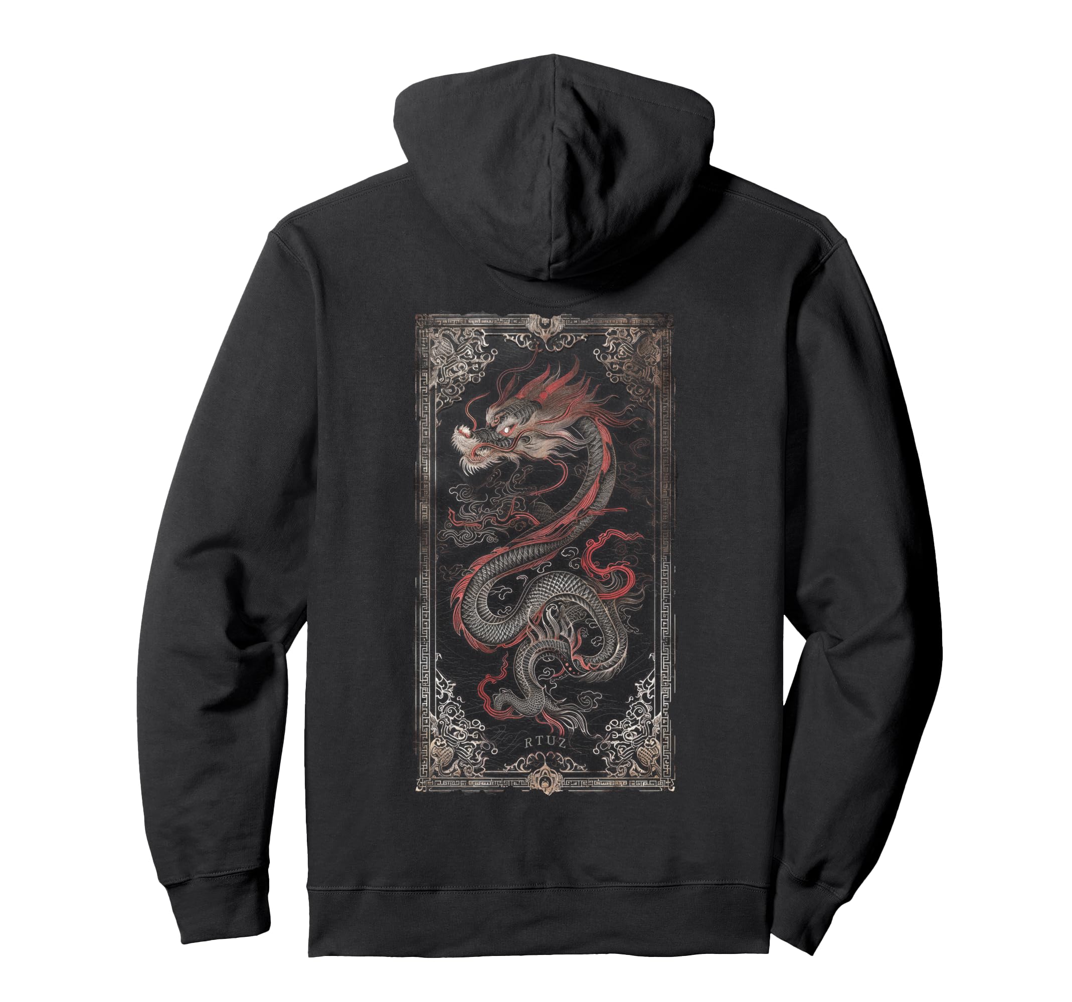 Aesthetic Back Dragon Y2K Streetwear Hoodie - Graphic Print Men Women - T-Shirt, Sweatshirt, Hoodie