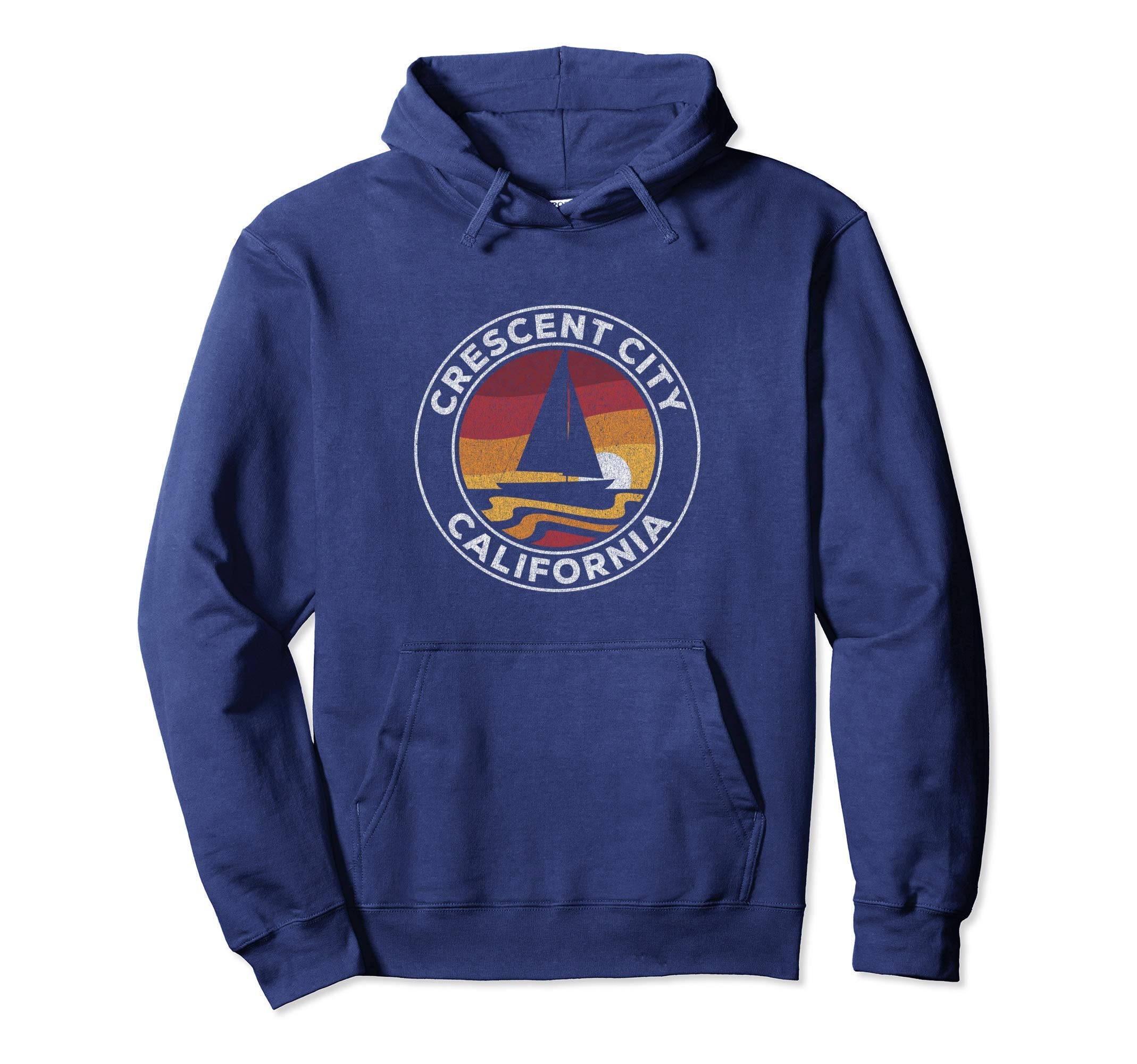 Crescent City California Sailboat 70S Hoodie - Streetwear Style Men Women - T-Shirt, Sweatshirt, Hoodie