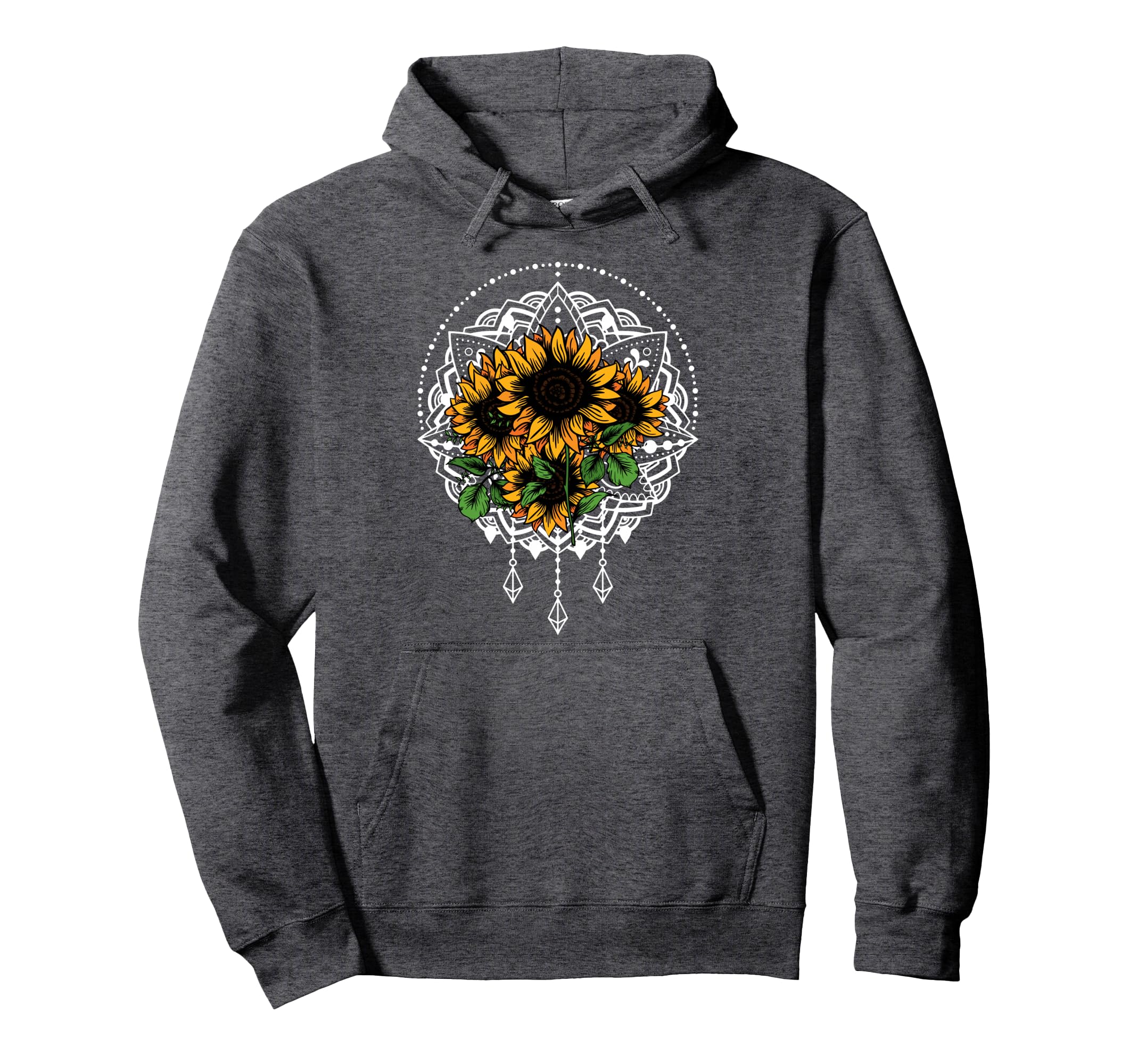 Bouquet Sunflowers Mandala Flower Funny Hoodie - Graphic Print Unisex - T-Shirt, Sweatshirt, Hoodie