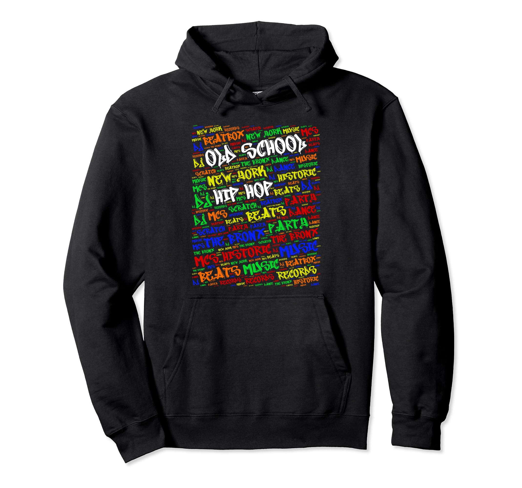 Old School Hip Hop Graffiti Bronx Hoodie - Novelty Apparel for Adults - T-Shirt, Sweatshirt, Hoodie