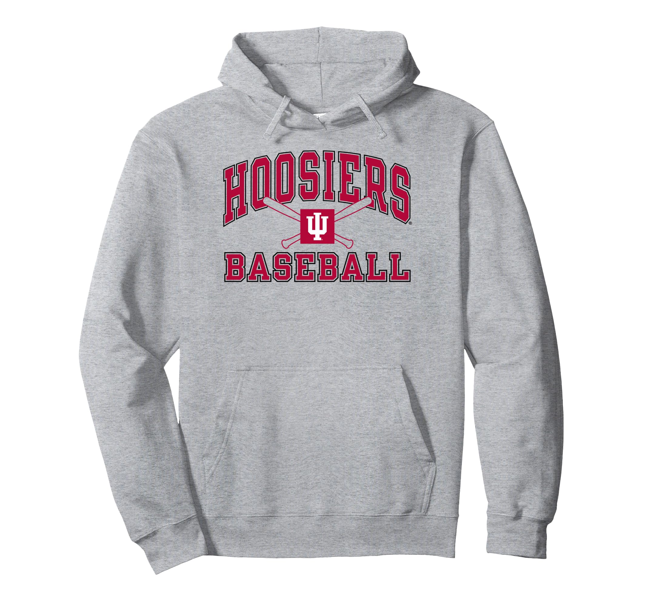Indiana Hoosiers Baseball Strike Gray Hoodie - Trendy Graphic Men Women - T-Shirt, Sweatshirt, Hoodie