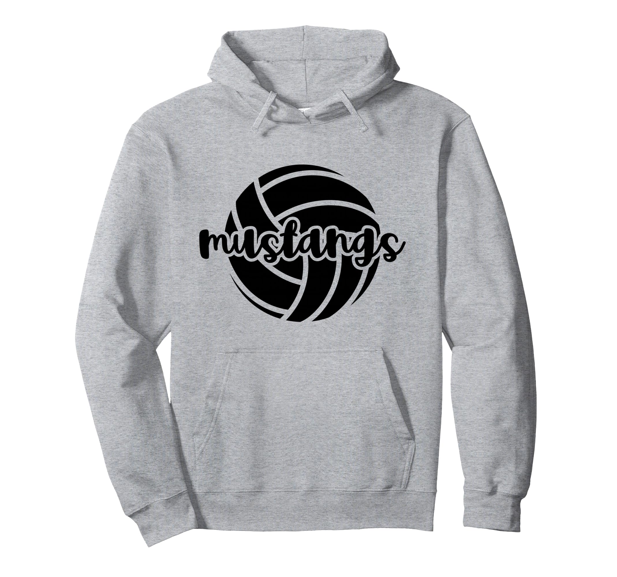 Mustangs Volleyball Team Mascot Hoodie - Fun Novelty Design Men Women - T-Shirt, Sweatshirt, Hoodie