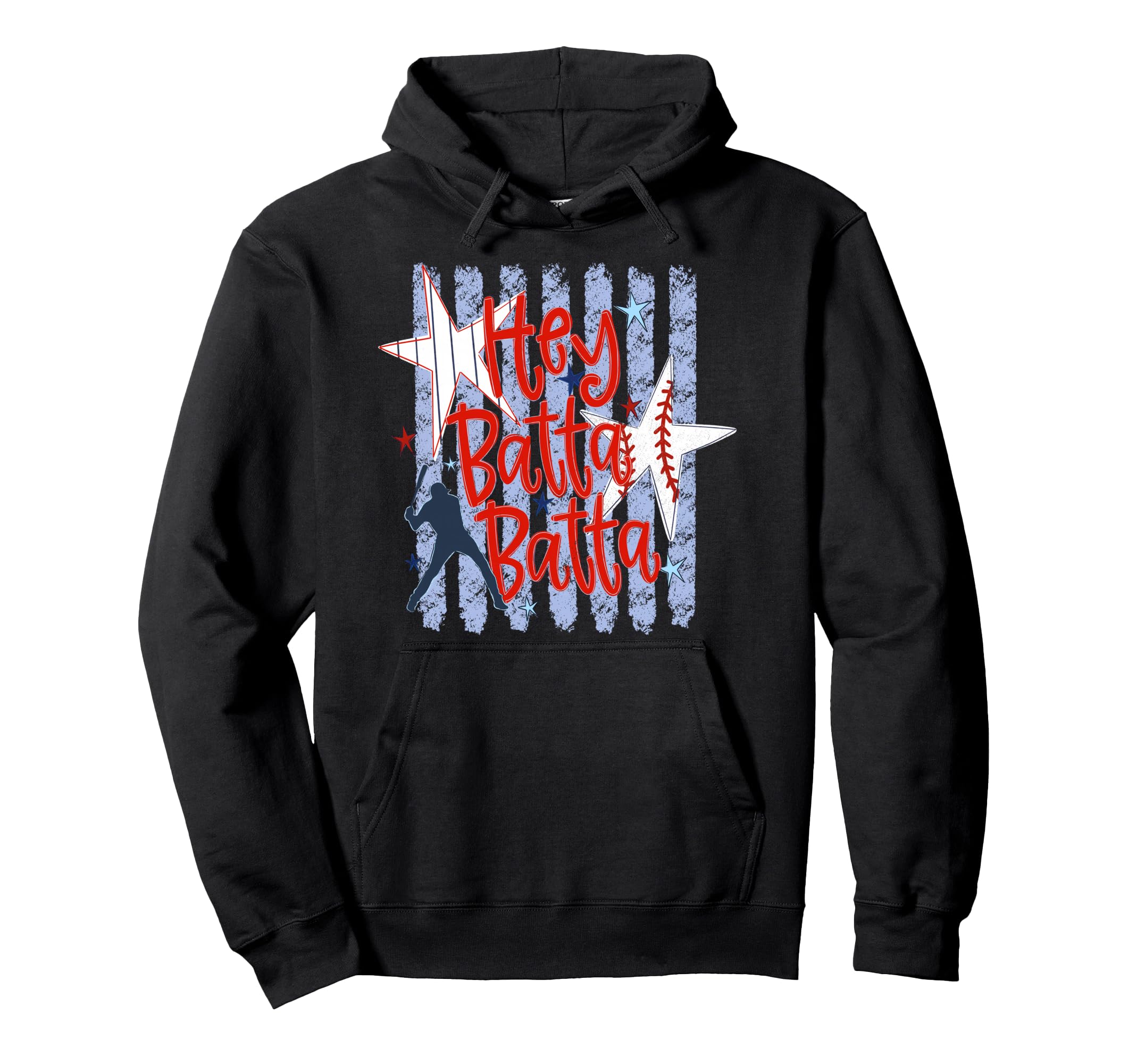 Hey Batta Batta Baseball Season Happy Hoodie - Casual Everyday Wear Unisex - T-Shirt, Sweatshirt, Hoodie