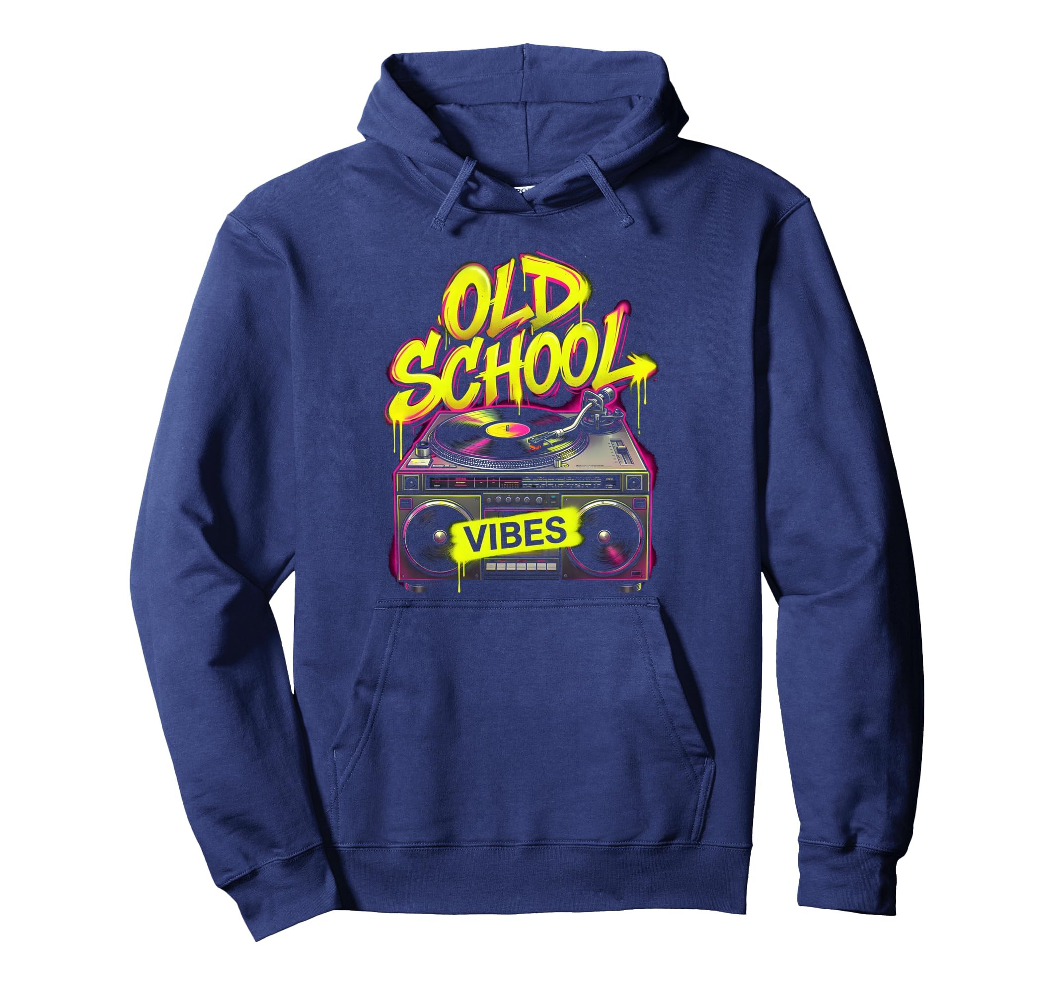 Old School Vibes Hip Hop Hoodie - Trendy Graphic Unisex - T-Shirt, Sweatshirt, Hoodie
