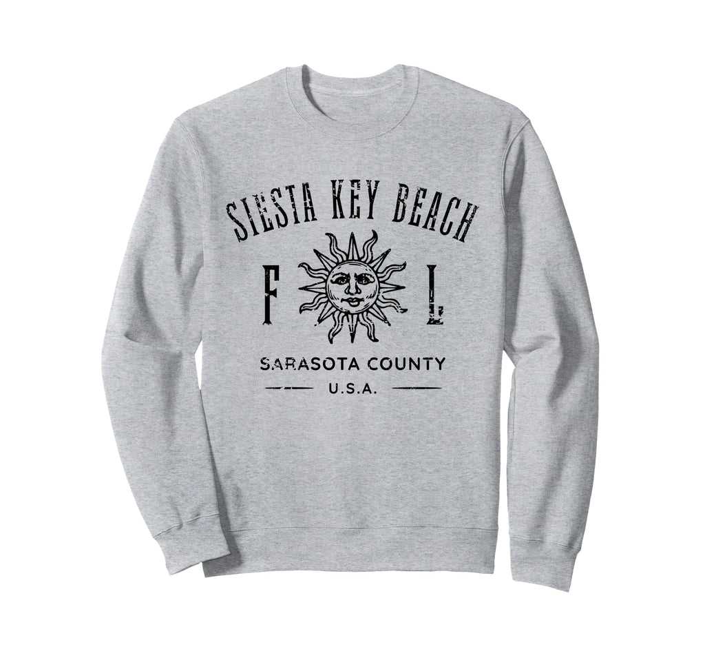 Siesta Key Beach Florida Distressed Sweatshirt - Aesthetic Graphic Unisex - T-Shirt, Sweatshirt, Hoodie