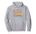 Boho God Is Good Religious Jesus Cross Hoodie - Unique Graphic Men Women - T-Shirt, Sweatshirt, Hoodie