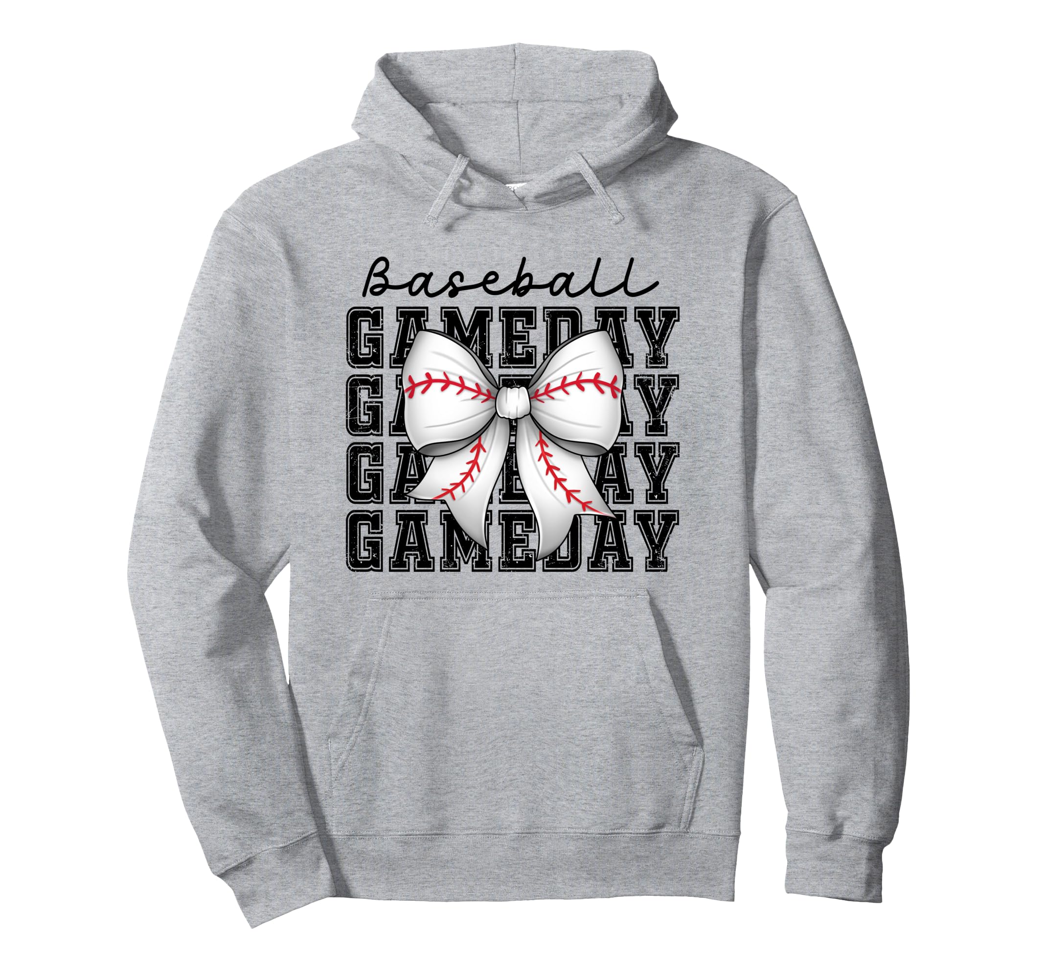 Baseball Game Day Mom Coquette Bow Hoodie - Casual Everyday Wear Unisex - T-Shirt, Sweatshirt, Hoodie